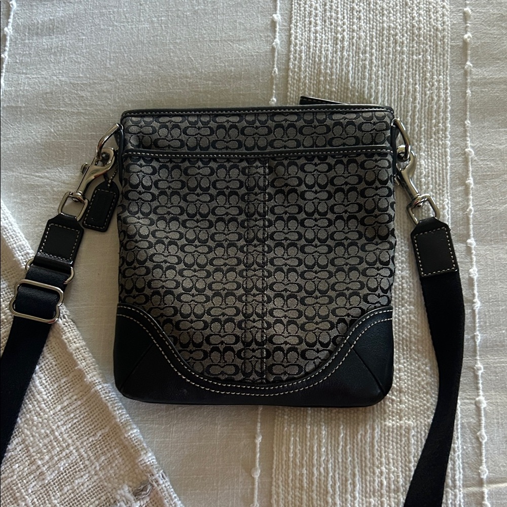 Coach Black and Gray Crossbody Bag